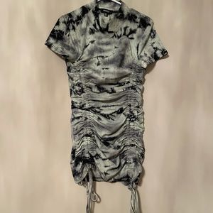 Missguided ruched tie dye dress